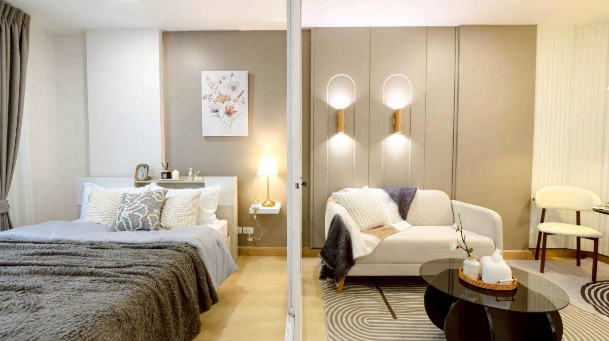 รูป ขาย D Condo จรัญ-บางขุนนท์ ห้องสวย พร้อมเฟอร์นิเจอร์ใหม่หมด - รูปที่ 3/13