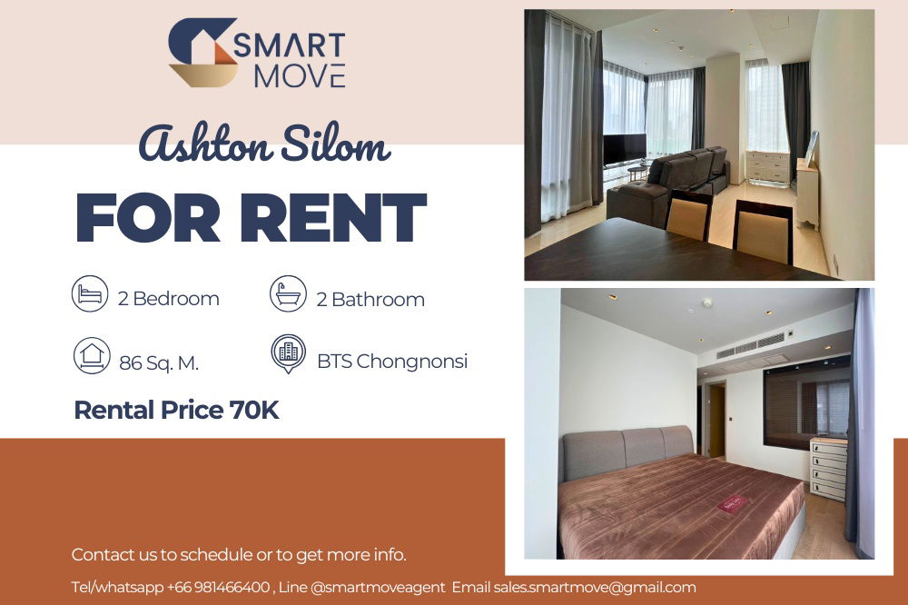 รูป 🔥 สำหรับเช่า !!🔥 Code C20250700061..........Ashton Silom, 2 ห้องนอน, 2 ห้องน้ำ, ชั้นสูง 11++, แต่งครบ, พร้อมเข้าอยู่ 📣📣 - รูปที่ 1/9