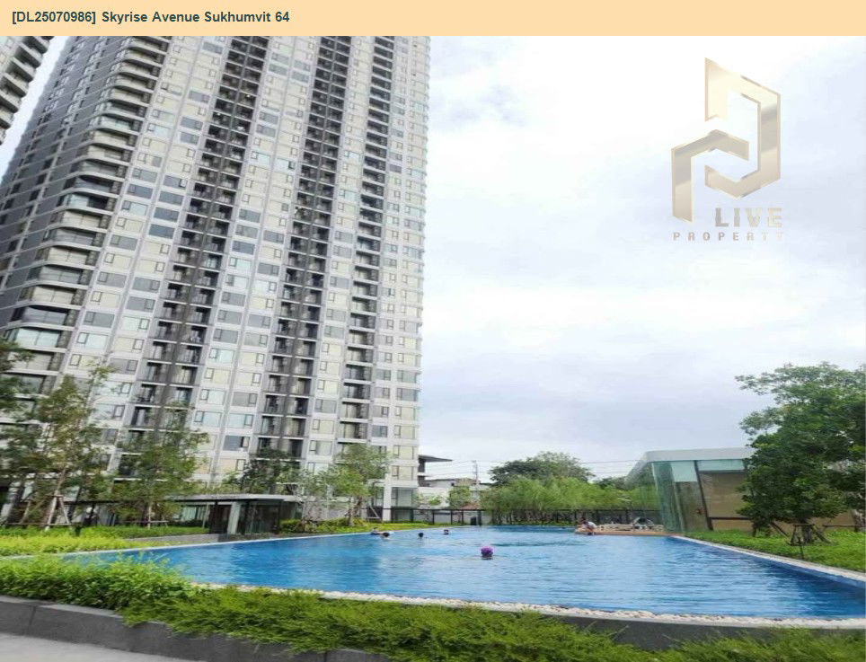 picture DL25070986 Condo for rent, Skyrise Avenue Sukhumvit 64 near BTS ปุณณวิธี, ready to move in, call urgently 0656133286 LineID @534wlwof - 6/6