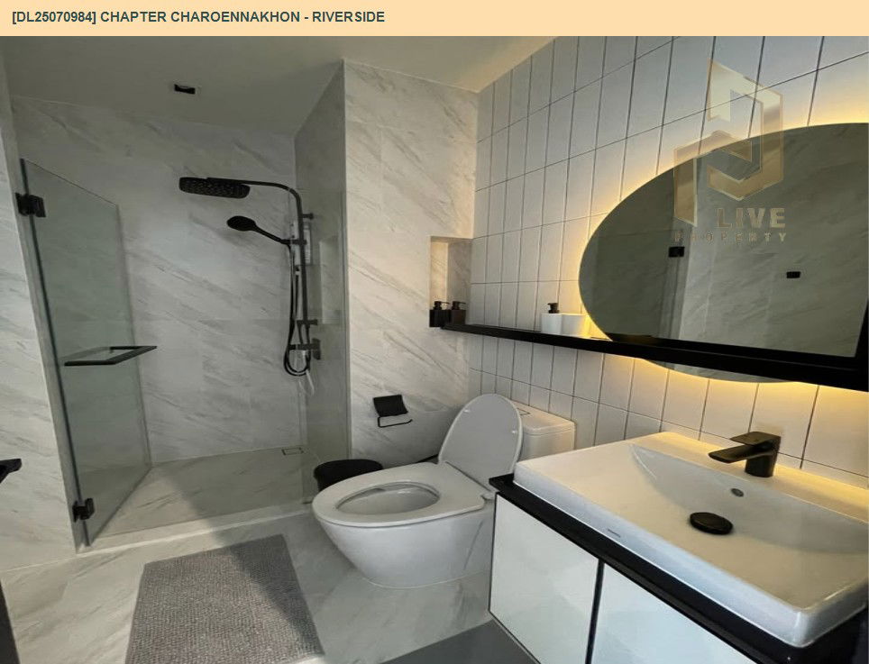 รูป MDL25070984 ให้เช่าคอนโด แชปเตอร์ เจริญนคร - ริเวอร์ไซต์ (Chapter Charoennakhon - Riverside) ใกล้ BTS กรุงธนบุรี พร้อมเข้าอยู่ โทรด่วน 0638692663 LineID @655ebbvc - รูปที่ 6/10