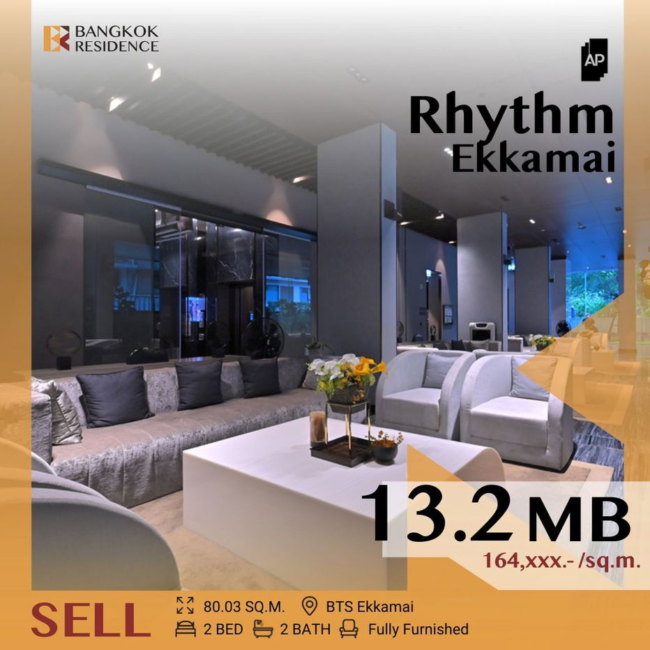 รูป 💥Best Deal💥 Fully Furnished ,Rhythm Ekkamai near BTS Ekkamai - รูปที่ 1/12