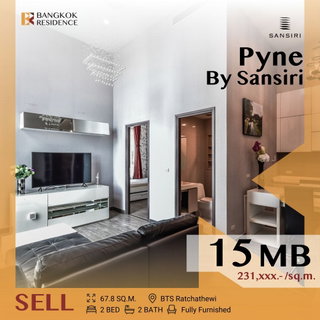 🚨ยูนิตสวย  ราคาพิเศษ! เฟอร์ครบ  Pyne by Sansiri ใกล้  BTS ราชเทวี 