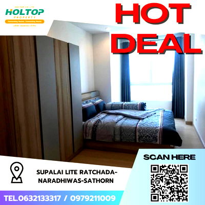 คอนโดให้เช่า : #Z1709 ให้เช่าคอนโด Supalai Lite Ratchada-Naradhiwas-Sathorn