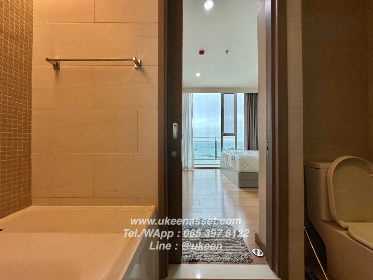 รูป UK01-345 ให้เช่าคอนโดมารีน่าเบย์ฟร้อนท์ ศรีราชา ติดทะเล สะดวก ใกล้โรงพยาบาลสมเด็จและพญาไท ศรีราชา 1 ห้องนอน 50 ตร.ม.| ราคา 25,000 บาท/เดือน - รูปที่ 13/16