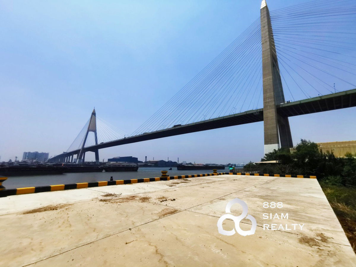 picture For sale!! Land with a pier, next to the Chao Phraya River. - 1/13