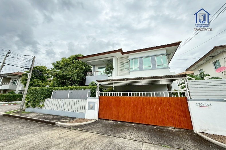 ขายบ้านเดี่ยว : ขายบ้านเดี่ยว 2ชั้น หมู่บ้านสราญสิริ รามอินทรา 2 ถนนปัญญารามอินทรา หลังมุม กล้รถไฟฟ้าสายสีชมพู