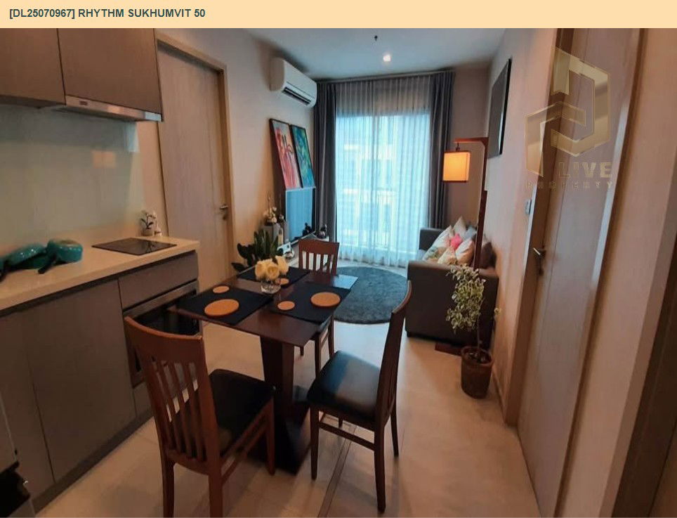 รูป DL25070967 ให้เช่าคอนโด ริทึ่ม สุขุมวิท 50 (Rhythm Sukhumvit 50) ใกล้ BTS อ่อนนุช พร้อมเข้าอยู่ โทรด่วน 0638692663 LineID @534wlwof - รูปที่ 4/17
