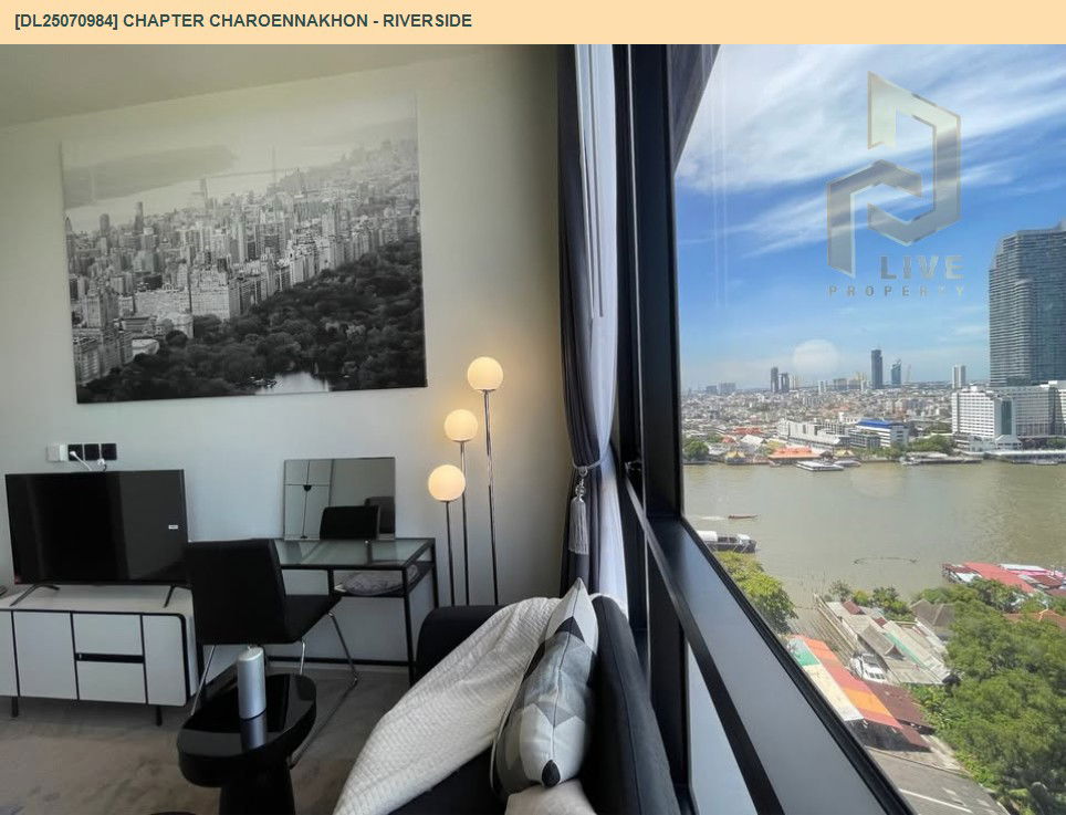 รูป MDL25070984 ให้เช่าคอนโด แชปเตอร์ เจริญนคร - ริเวอร์ไซต์ (Chapter Charoennakhon - Riverside) ใกล้ BTS กรุงธนบุรี พร้อมเข้าอยู่ โทรด่วน 0638692663 LineID @655ebbvc - รูปที่ 4/10