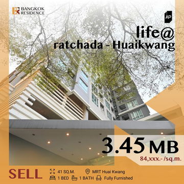 ✨ Beautiful  unit!! Fully Furnished ✨ Life@Ratchada - Huaikhwang MRT Huai Khwang