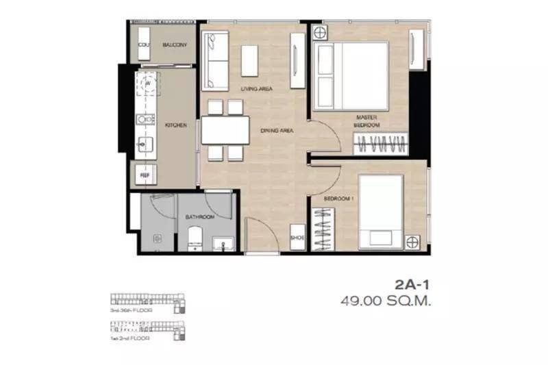 picture 2-BR Condo at The Line Wongsawang near MRT Wong Sawang (ID 2233915) - 11/12