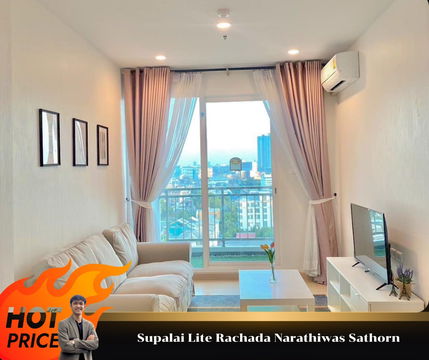 ✨Supalai Lite Rachada Narathiwas Sathorn✨Fully furniture , special price ready to move in //ask more info LineID:@thordproperty