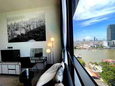 Condos for rent Siam University : 🎉 For rent condo CHAPTER CHAROENNAKHORN-RIVERSIDE Building B, Floor 18,Studio, Room size 25.00 sqm