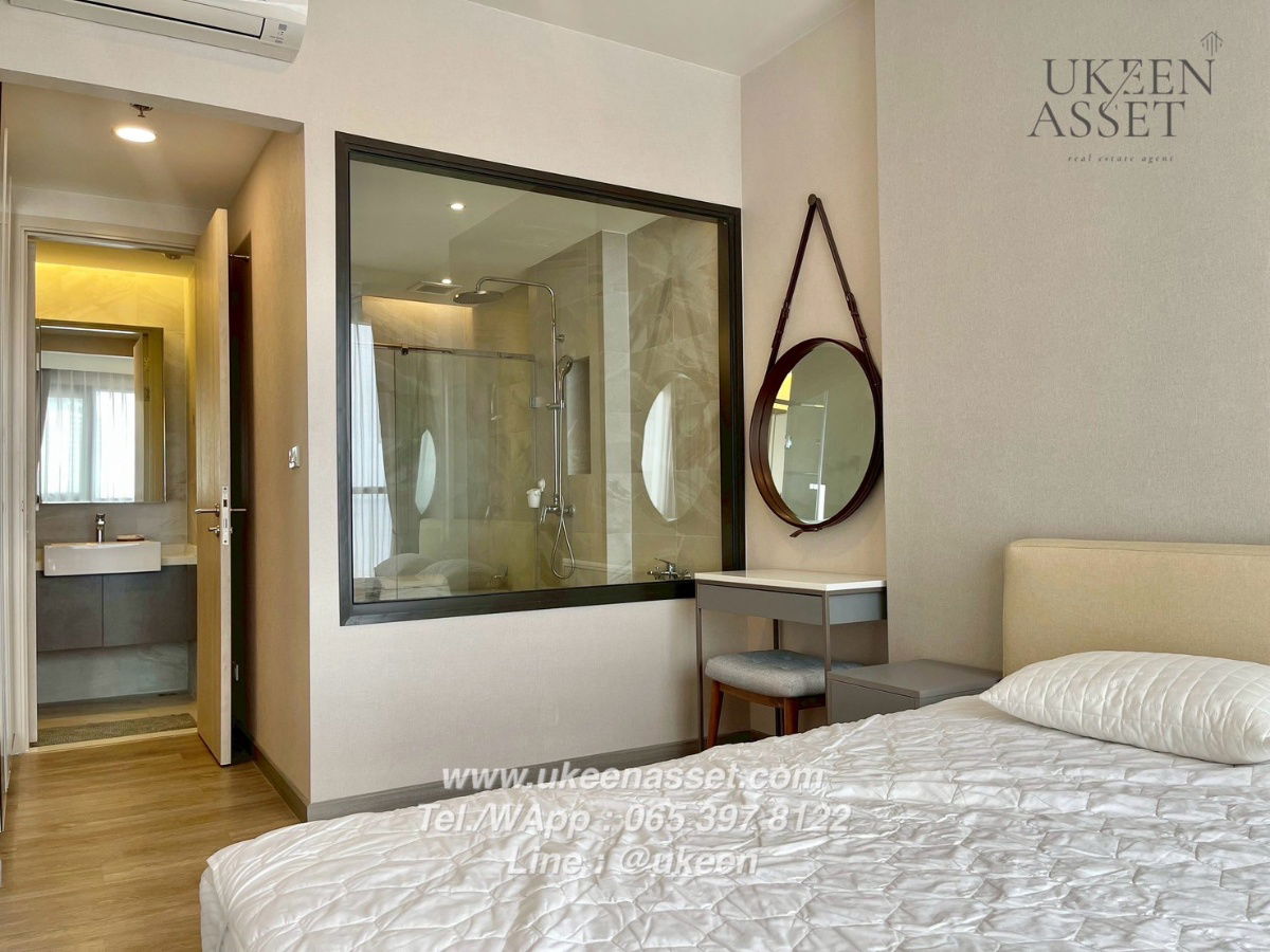 picture UK01-008 For rent KEEN Centre Sriracha Condo 40 sq m. (1 bedroom) 12A floor, city view, beautiful and eye-catching. Free cleaning maid 2 times/week! - 9/15
