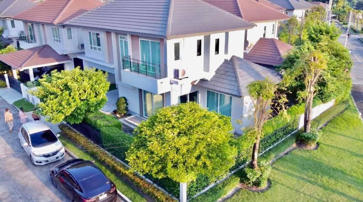 picture House for rent, detached house Life Bangkok Boulevard Rangsit, corner unit, largest in the project, fully furnished. - 4/26