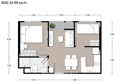 รูปภาพ คอนโด 1 ห้องนอน 34 ตร.ม. ที่ NUE Mega Plus บางนา ชั้น 23 (High Floor) ใกล้บางแค้ว (ID 2233166)