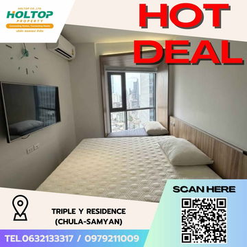 #Z1727 ให้เช่าคอนโด Triple Y Residence (Chula-Samyan)