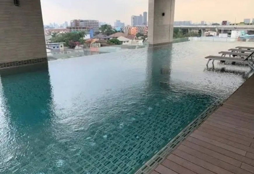 picture P1127 Condo for rent Amber by Eastern Star, next to MRT, purple, open view, built-in room, beautifully decorated, ready to move in. - 10/15