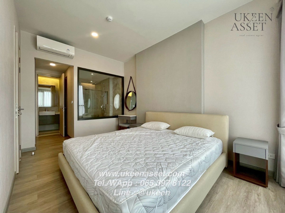 picture UK01-008 For rent KEEN Centre Sriracha Condo 40 sq m. (1 bedroom) 12A floor, city view, beautiful and eye-catching. Free cleaning maid 2 times/week! - 8/15