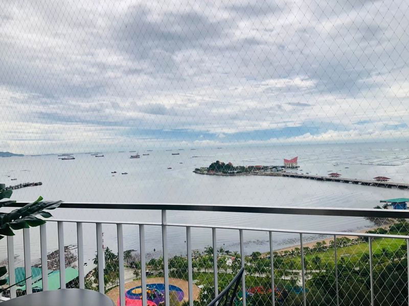 picture Ladda Condo View Sriracha for rent, beautiful room, high floor, sea view, fully furnished, move in ready. - 13/14