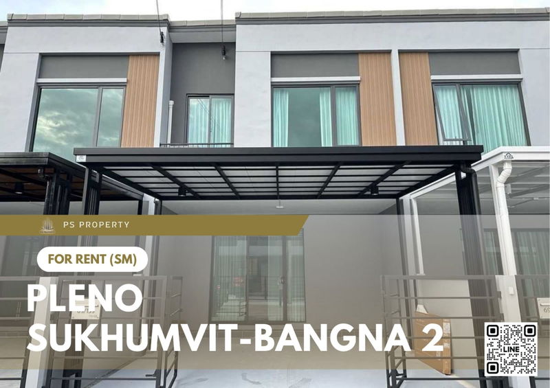 Townhouses for rent : Townhouse for rent ✨ Pleno Sukhumvit-Bangna 2 ✨ 3 bedrooms, 2 bathrooms, fully furnished and equipped with appliances.