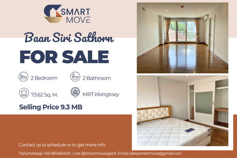 🔥 ขายพร้อมผู้เช่า !! 🔥 Code C20221203715..........Baan Siri Sathorn, 2 ห้องนอน, 2 ห้องน้ำ, แต่งครบ, ราคาพิเศษ!!📣📣