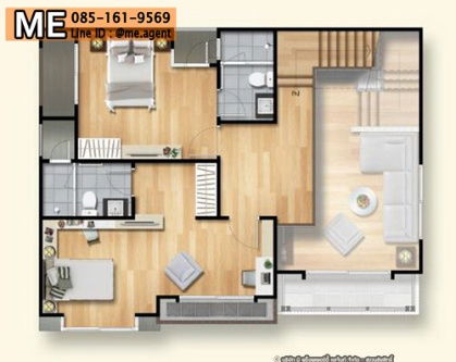 picture For Sale The Plant Elite Pattanakarn 38, 3-Storey Detached House, 2 double floor living rooms, free furniture call 085-161-9569 (BT18-51) - 28/28