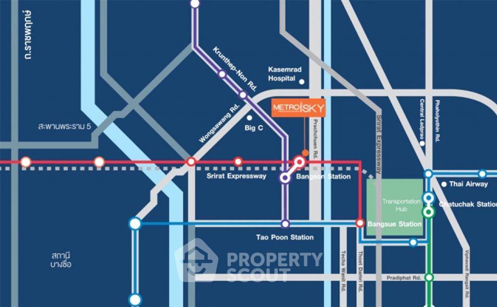 รูป คอนโด 2-ห้องนอน ที่ เมโทร สกาย ประชาชื่น ใกล้ MRT บางซ่อน (ID 2234035) - รูปที่ 14/14