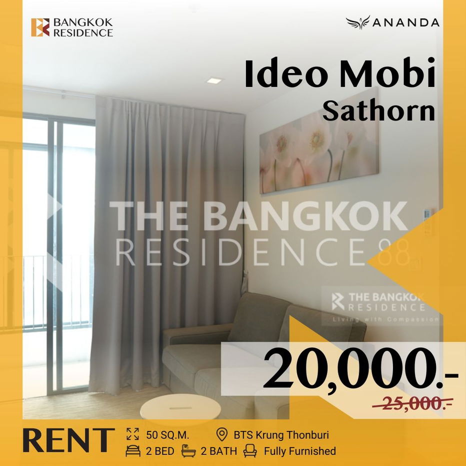 picture Ideo Mobi Sathorn✨ Beautiful Room, Great Price 💥 Close to BTS Krung Thonburi - 1/9