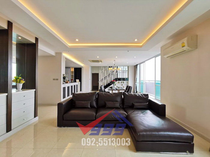รูป ให้เช่าคอนโด เดอะโฟร์วิงส์ เรสซิเดนซ์  3 ห้องนอน Penhouse Duplex ใกล้ Brighton College Bangkok - รูปที่ 2/64
