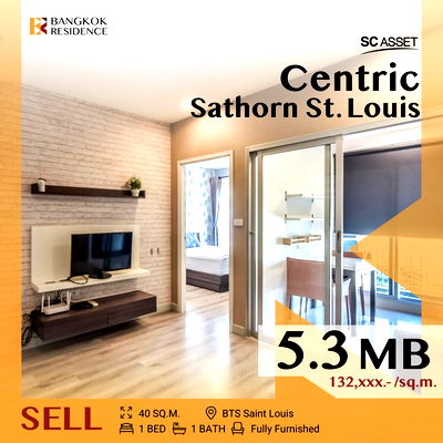 คอนโด BTS เซนต์หลุยส์ : 💥 HOT DEAL! Fully Furnished, Centric Sathorn - St. Louis  near BTS Surasak