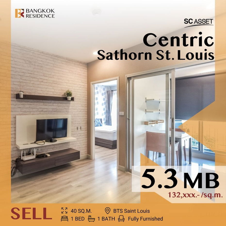 picture 💥 HOT DEAL! Fully Furnished, Centric Sathorn - St. Louis  near BTS Surasak - 1/8