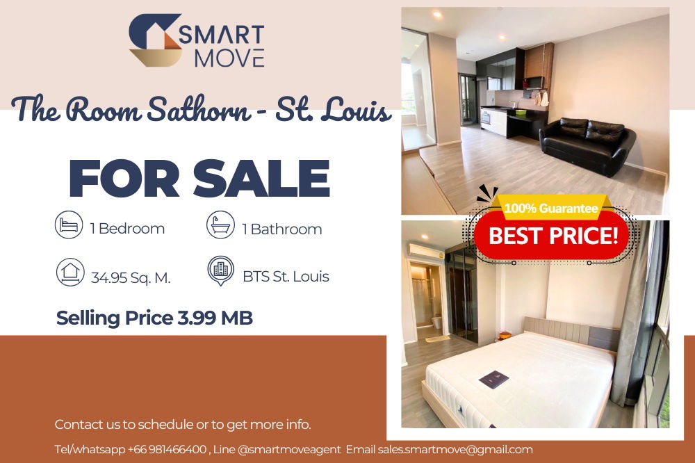 รูป 🔥 สำหรับขาย !! 🔥 Code C20221202353..........The Room Sathorn - St.Louis, 1 ห้องนอน, 1 ห้องน้ำ, แต่งครบ, ราคาพิเศษ!!📣📣 - รูปที่ 1/7