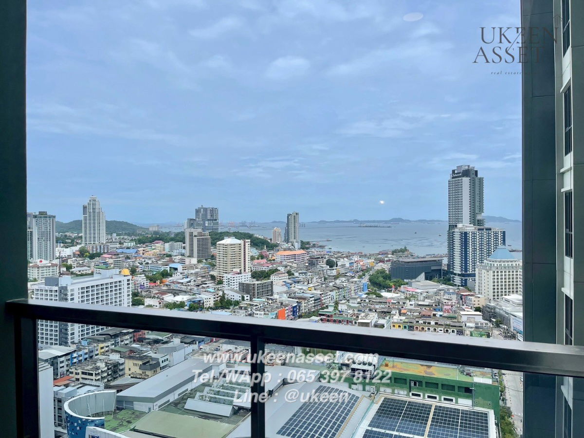 picture UK01-008 For rent KEEN Centre Sriracha Condo 40 sq m. (1 bedroom) 12A floor, city view, beautiful and eye-catching. Free cleaning maid 2 times/week! - 4/15