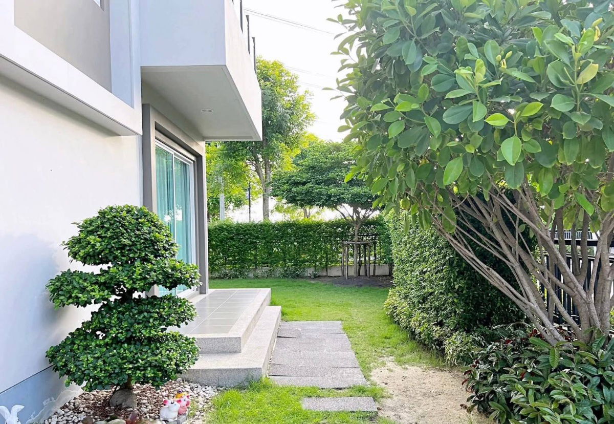 picture House for rent, detached house Life Bangkok Boulevard Rangsit, corner unit, largest in the project, fully furnished. - 21/26