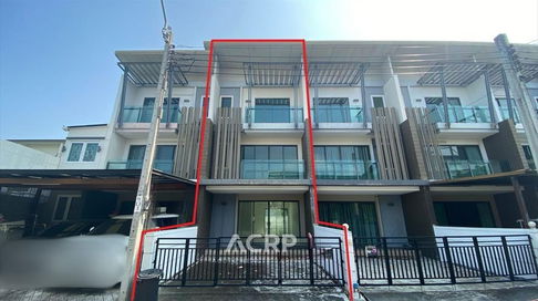 3-story townhome for sale, Town Avenue Cocos Rama 2 project from Sansiri, near Central Rama 2.