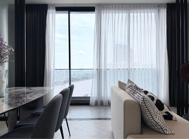 picture For rent✨ Chapter Charoennakhon - Riverside 🔥 Line ID @034etfin 📲 2 bedroom 2 bathroom ✨ BTS Krung Thon Buri 1 km. 💚 - 8/13