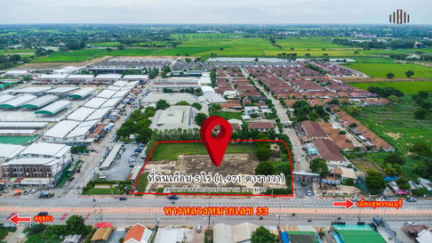 โอกาสทองนักลงทุน! ที่ดินเกือบ 5 ไร่ ติดถนนใหญ่ ทำเลเด่นเมืองสุพรรณ! หน้าหมู่บ้านถึง 2 โครงการ ขายด่วน! ที่ดินเชิงพาณิชย์ หน้ากว้างถึง 90 เมตร