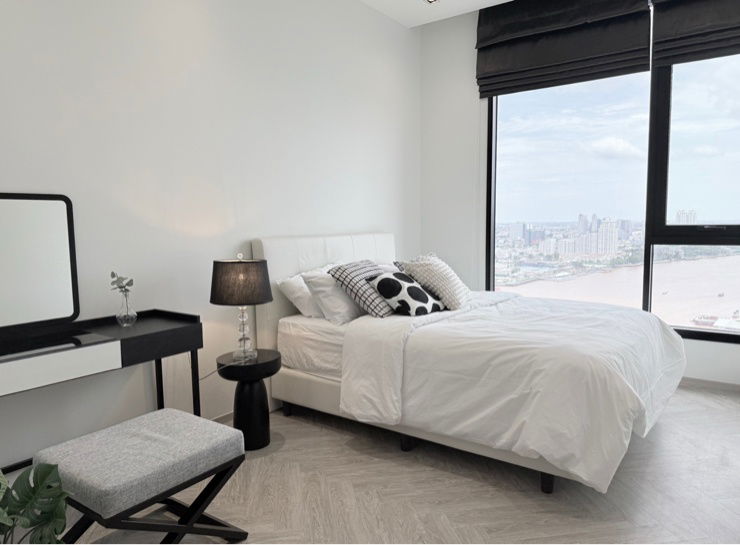 picture For rent✨ Chapter Charoennakhon - Riverside 🔥 Line ID @034etfin 📲 2 bedroom 2 bathroom ✨ BTS Krung Thon Buri 1 km. 💚 - 3/13