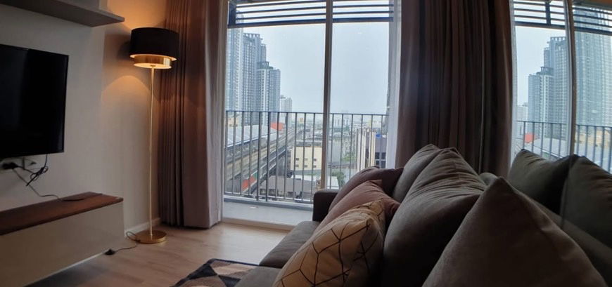 picture P1127 Condo for rent Amber by Eastern Star, next to MRT, purple, open view, built-in room, beautifully decorated, ready to move in. - 5/15