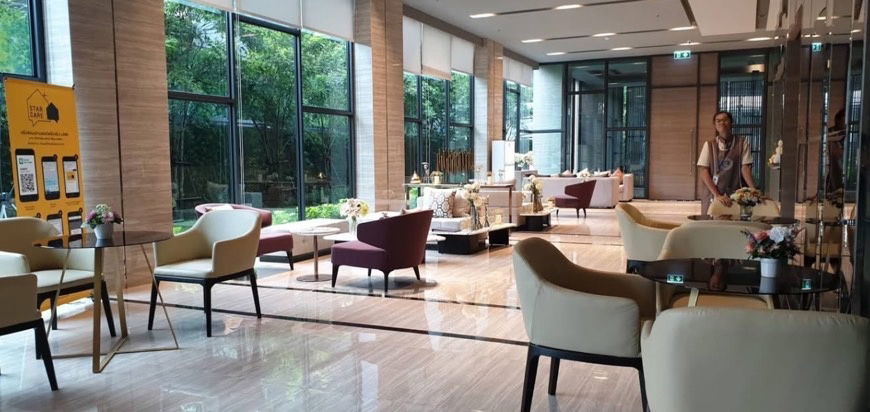 picture P1127 Condo for rent Amber by Eastern Star, next to MRT, purple, open view, built-in room, beautifully decorated, ready to move in. - 13/15