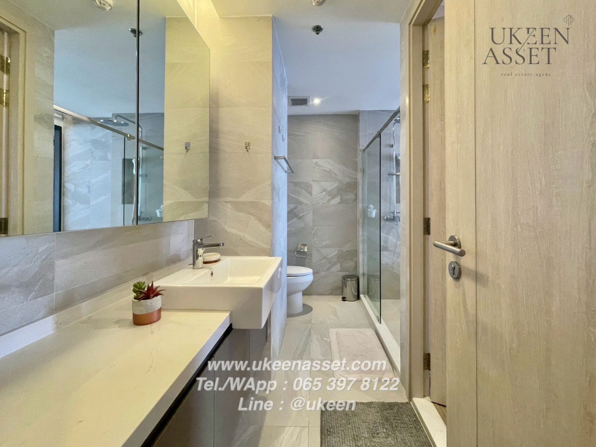 picture UK01-008 For rent KEEN Centre Sriracha Condo 40 sq m. (1 bedroom) 12A floor, city view, beautiful and eye-catching. Free cleaning maid 2 times/week! - 12/15