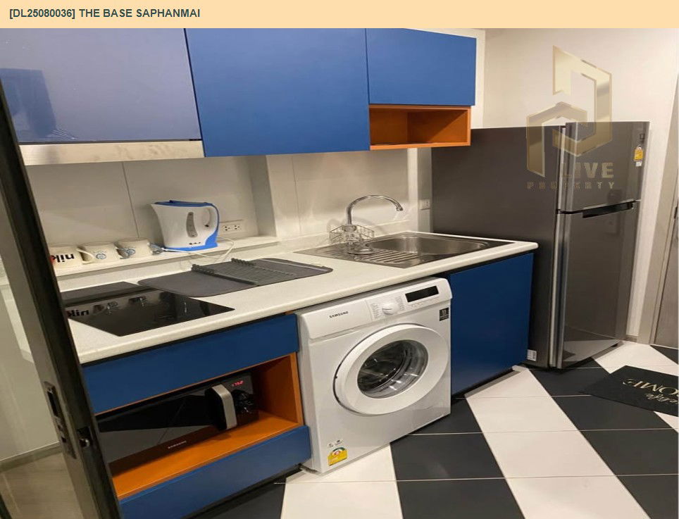 picture MDL25080036 Condo for rent, THE BASE Saphanmai near BTS Sai Yud, ready to move in, call urgently 0656133286 LineID @655ebbvc - 8/12
