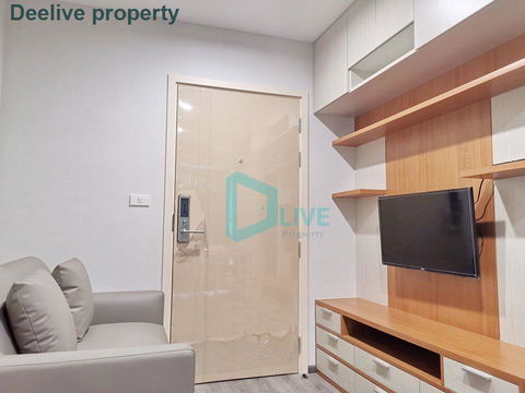 DL001700 Condo for rent, Rich Park @ Triple Station near Airport Rail Link Hua Mak, ready to move in, call urgently 0656133286 LineID @655ebbvc
