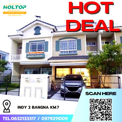 บ้านเดี่ยวให้เช่า : #R5425  🎉 020868 ให้เช่าบ้าน Indy 2 Bangna KM.7