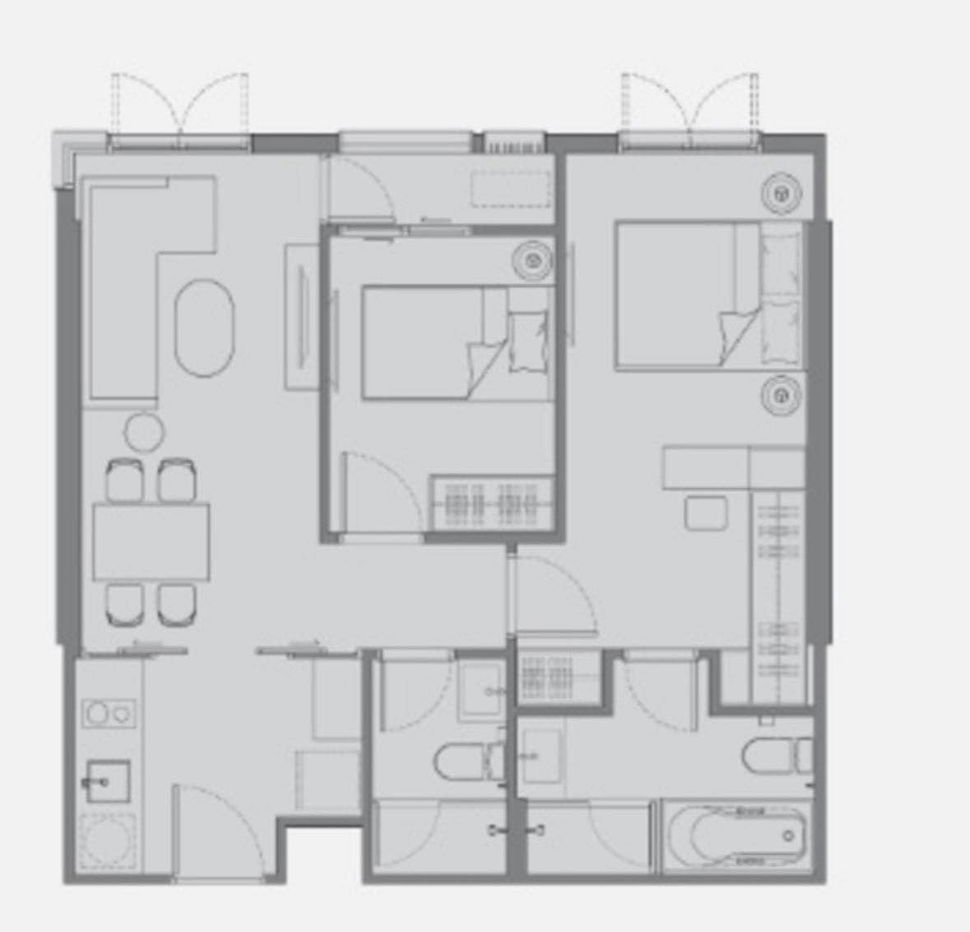 รูป Chapter Thonglor 25  2 Beds 2 Baths - รูปที่ 7/8
