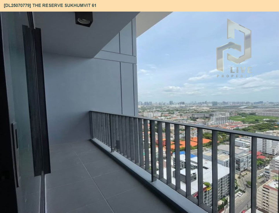 รูป DL25070779 ให้เช่าคอนโด เดอะ รีเซิร์ฟ สุขุมวิท 61 (The Reserve Sukhumvit 61) ใกล้ BTS เอกมัย พร้อมเข้าอยู่ โทรด่วน 0638692663 LineID @655ebbvc - รูปที่ 6/7