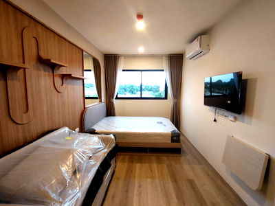 เช่าคอนโด ตลาด62บล็อก ขอนแก่น : K1602 ให้เช่าคอนโดใหม่เอี่ยม The Origin Campus KhonKaen #ใกล้มหาวิทยาลัยขอนแก่น #หลังโลตัสโนนม่วง #มีเครื่องซักผ้า 