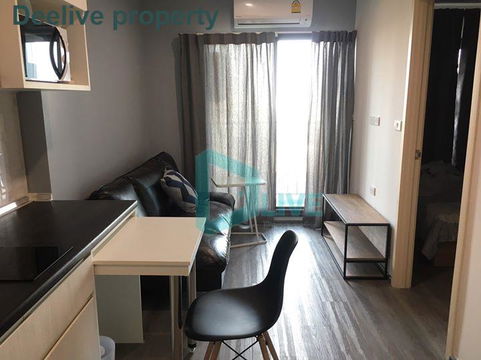 DL006103 Condo for rent, Rich Park @ Triple Station near Airport Rail Link Hua Mak, ready to move in, call urgently 0656133286 LineID @655ebbvc