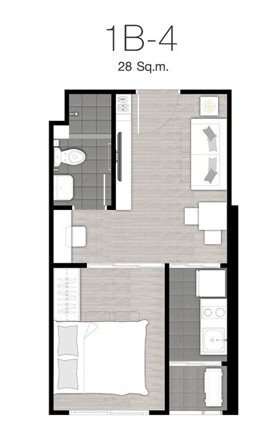 picture For Rent Condo Niche id @ Pakkret Station 7,500 - 8/16
