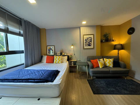 For Rent Condo THE MUVE RAM 22 Building B, Floor 2,Studio, Room size 25.00 sqm